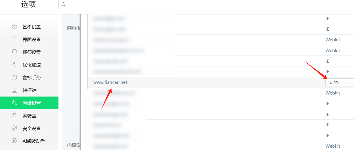 ie內(nèi)核版設(shè)置截圖